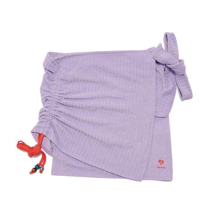 테리 셔링 미니 랩스커트(Purple)