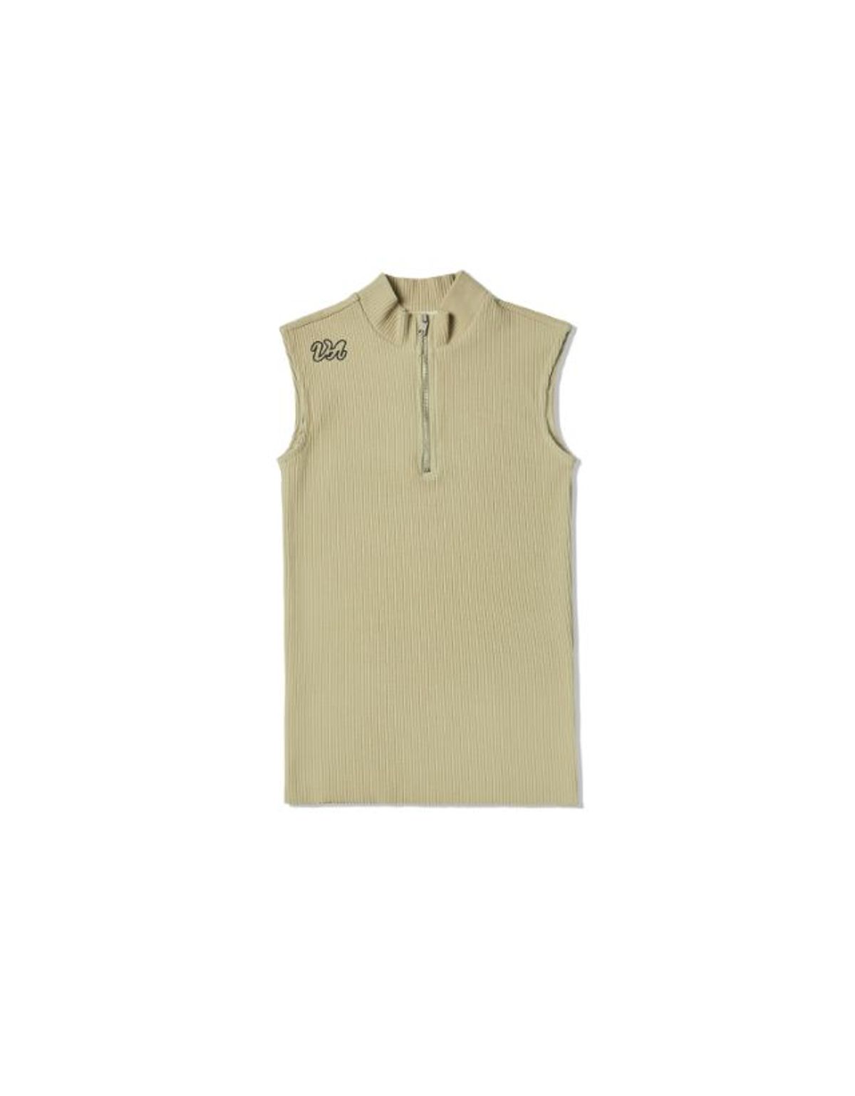 백씨(VAEKCIE) HALF ZIP-UP SLEEVELESS_YELLOW