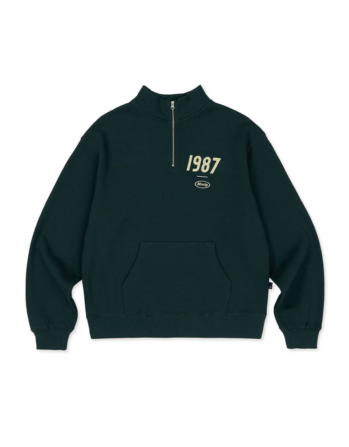 엠엠엘지(MMLG) [Mmlg] 19MG HALF-ZIP SWEAT (DEEP GREEN)