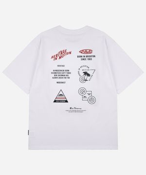 남성 백 그래픽 반팔 티셔츠 화이트 BNBTS235M