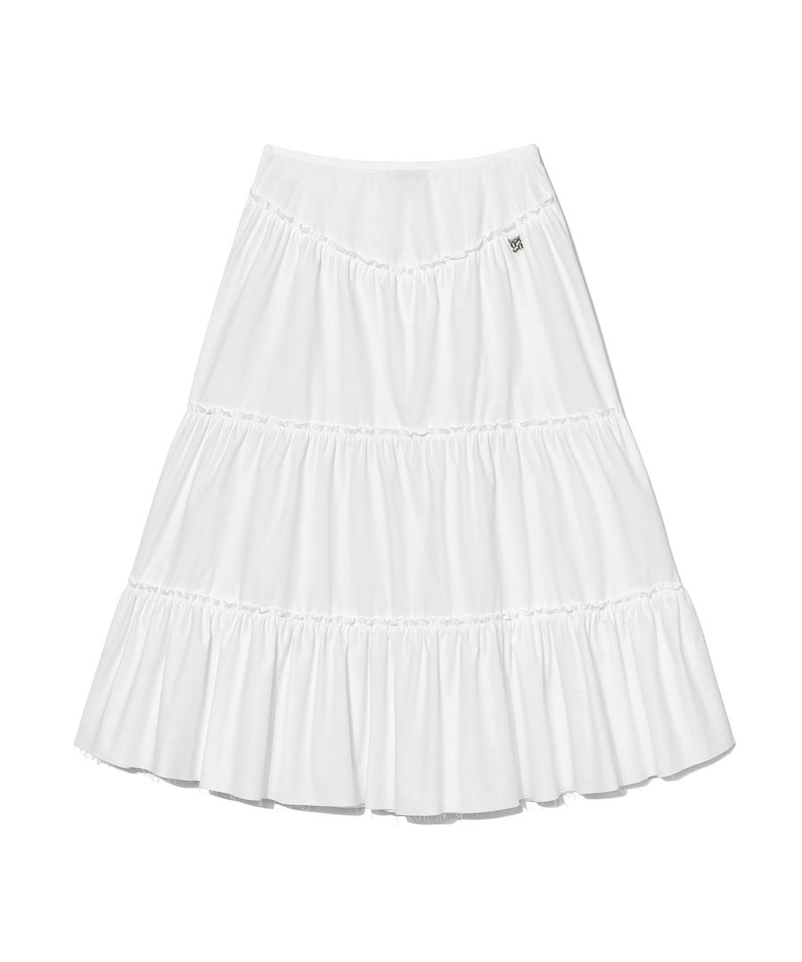 RODEO TIERED RUFFLE SKIRT (NAVY) - GLOWNY