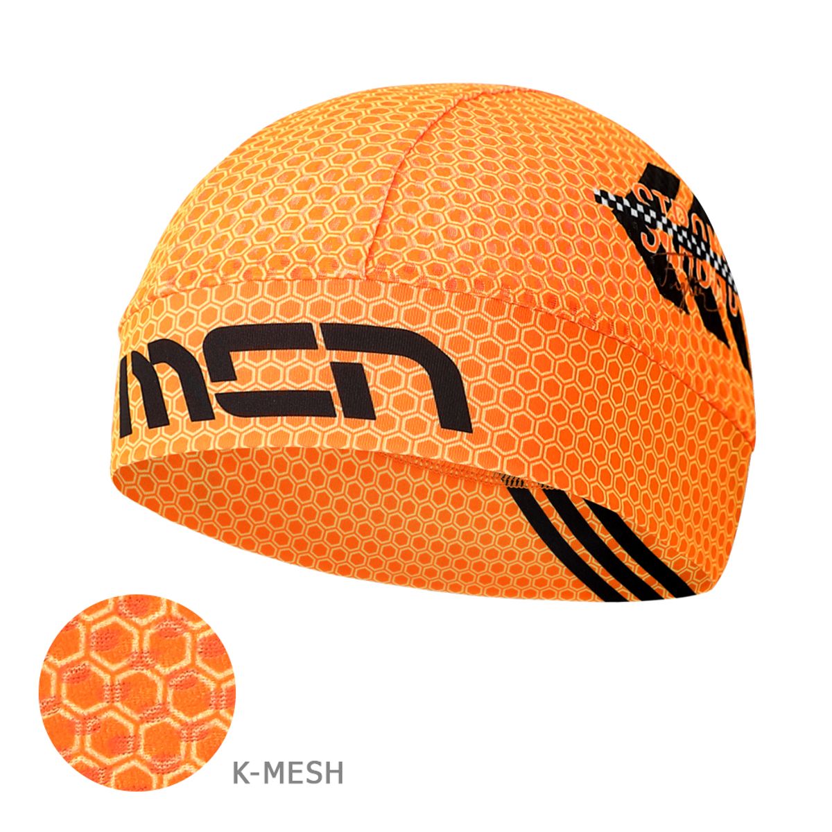 엠씨엔스포츠(MCNSPORTS) 오렌지 플렉스 쿨메쉬 스컬캡 자전거 조각모