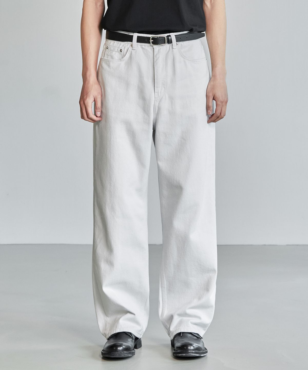 브랜디드(BRANDED) 1855 LIGHT GRAY JEANS [EXTRA WIDE STRAIGHT]