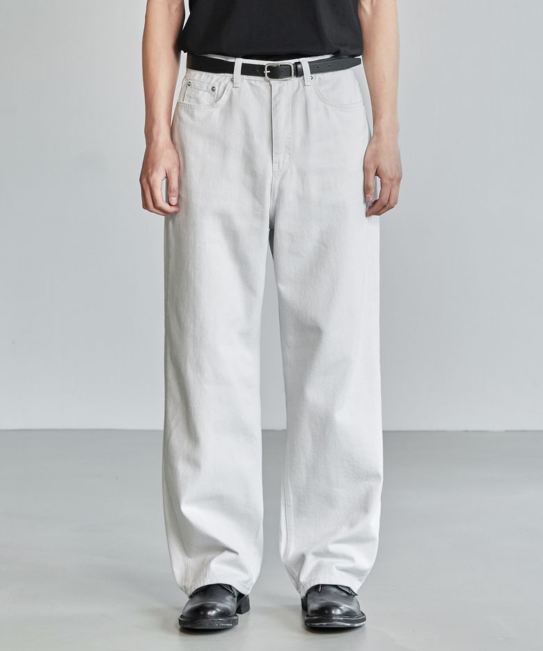 1855 LIGHT GRAY JEANS [EXTRA WIDE STRAIGHT]