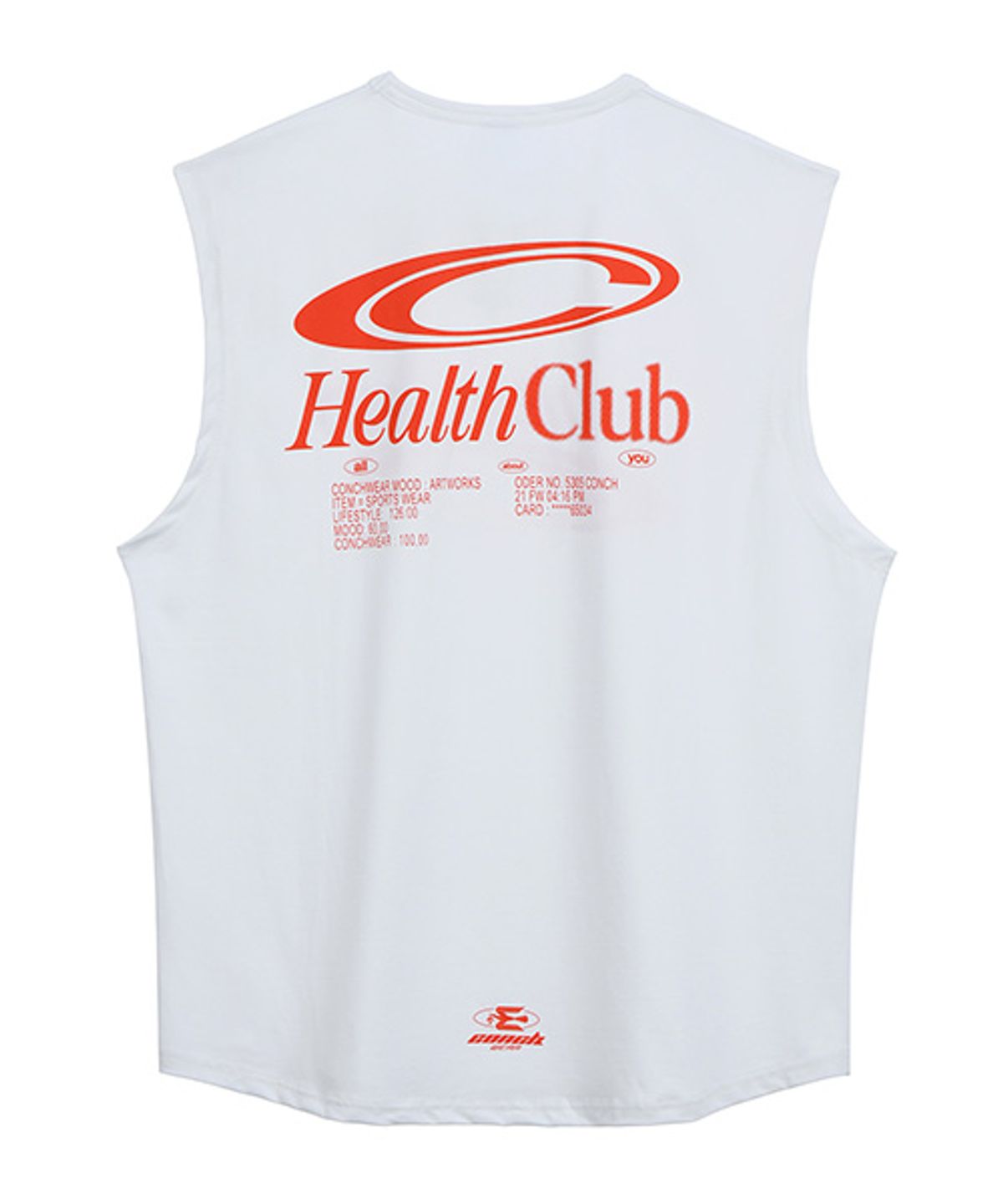 콘치웨어(CONCHWEAR) health club 슬리브리스 (화이트)