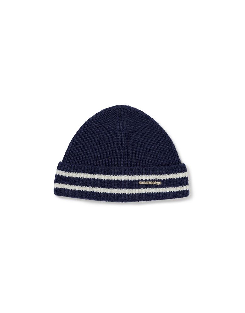 [Mmlg] STRIPE KNITCAP (BLUE NAVY)