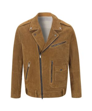 SUEDE RIDER JACKET (COGNAC / GOATSKIN)