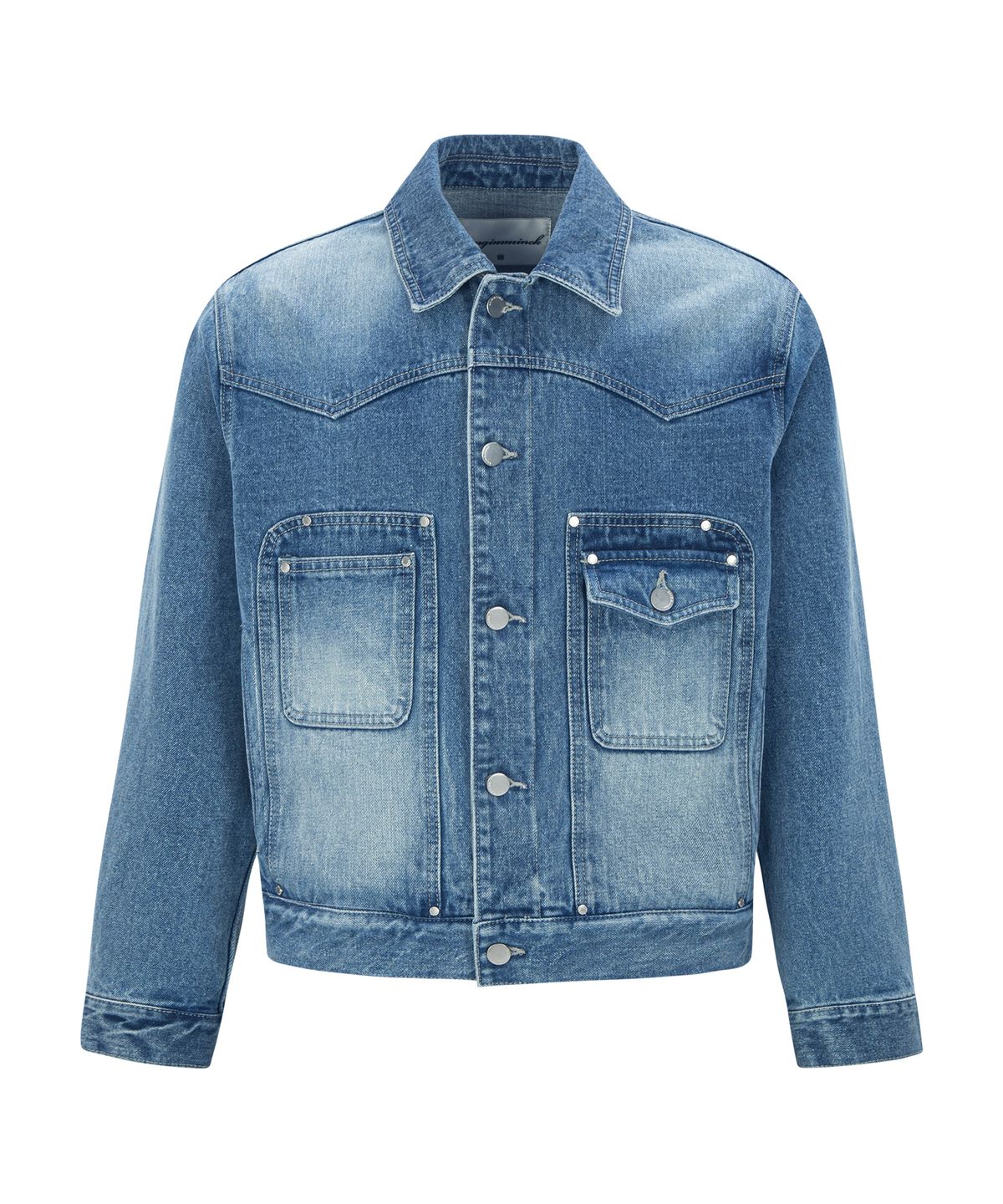언지미크(UNGIMMICK) WESTERN DENIM TRUCKER JACKET (BLUE)