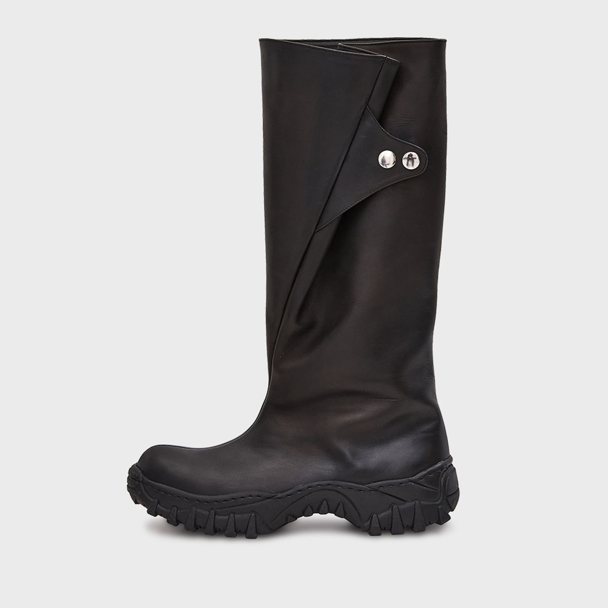 네거티브쓰리(NEGATIVETHREE) Folded long boots BLACK
