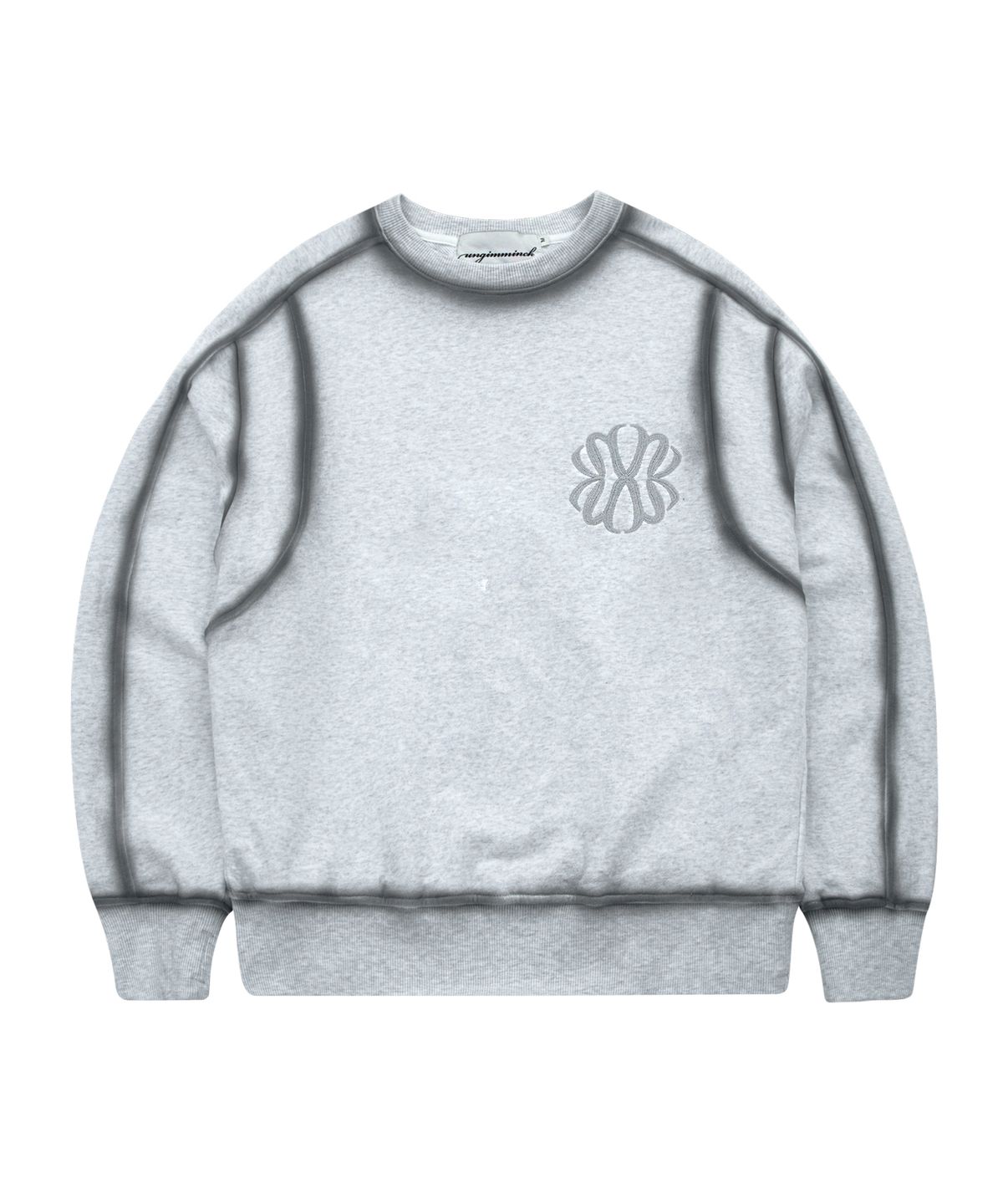 언지미크(UNGIMMICK) OIL BRUSHED SWEATSHIRT (GRAY)
