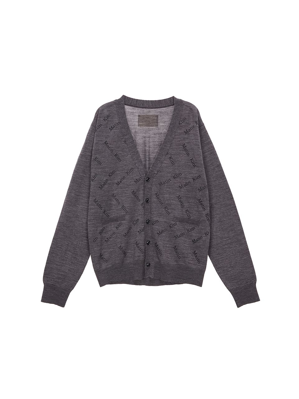 MUSINSA | MATIN KIM MATIN ZIGZAG PRINT CARDIGAN IN GRAY