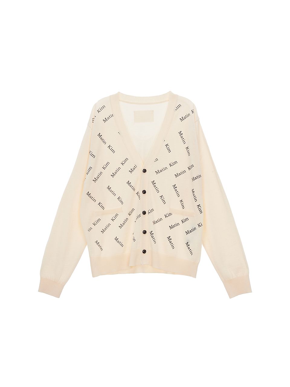 MUSINSA公式 | MATIN KIM MATIN ZIGZAG PRINT CARDIGAN IN IVORY