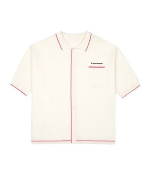 BKM HALF SLEEVED BOWLING KNIT CREAM