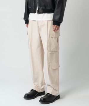 플립 포켓 카고 치노 팬츠 베이지