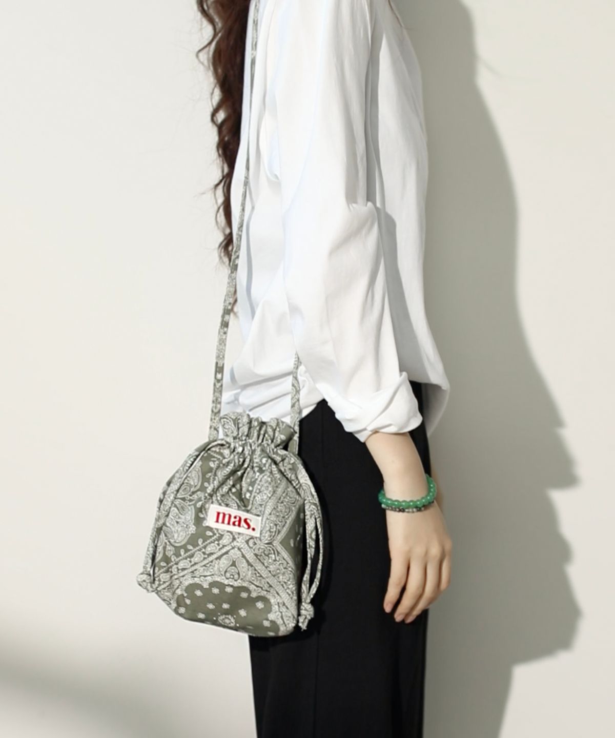 마스마룰즈(MASMARULEZ) String cross bag _ 스트링백 반다나 카키