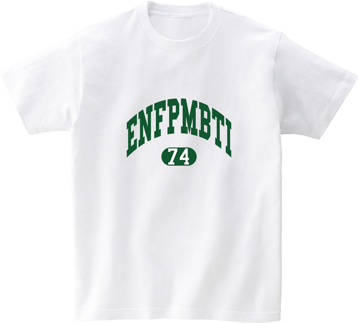 어썸어스(AWESOMEUS) MBTI GREEN ROUND ENFP 반팔 티셔츠 화이트