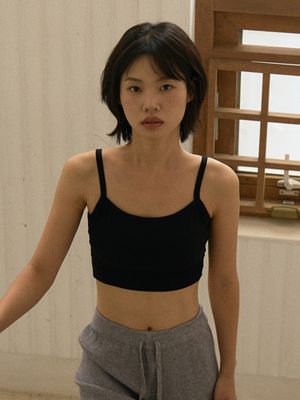 에르고핏 코튼 크롭 나시탑