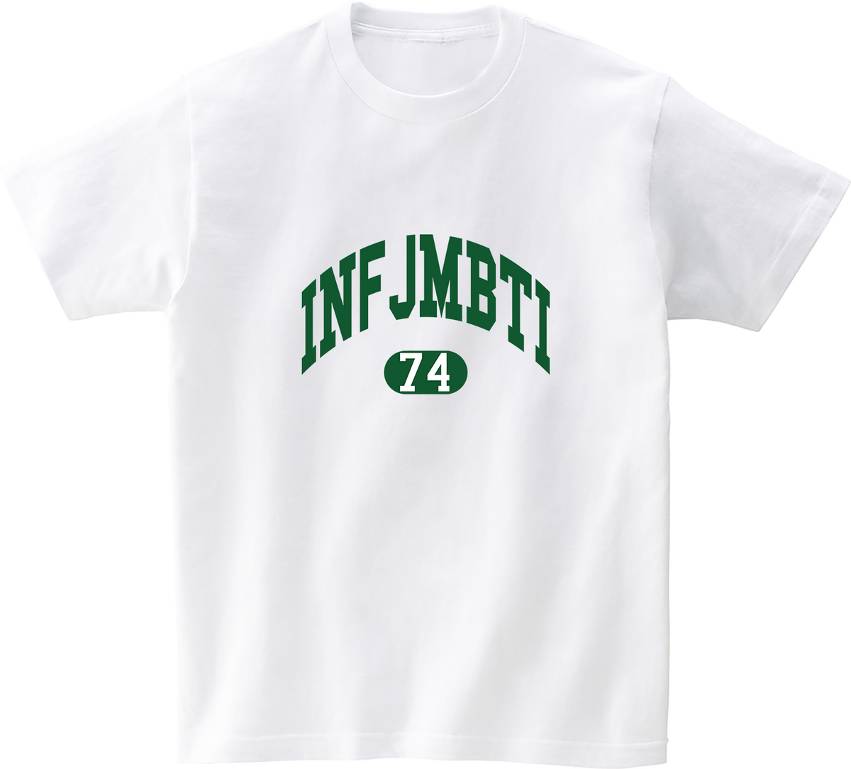 어썸어스(AWESOMEUS) MBTI GREEN ROUND INFJ 반팔 티셔츠 화이트