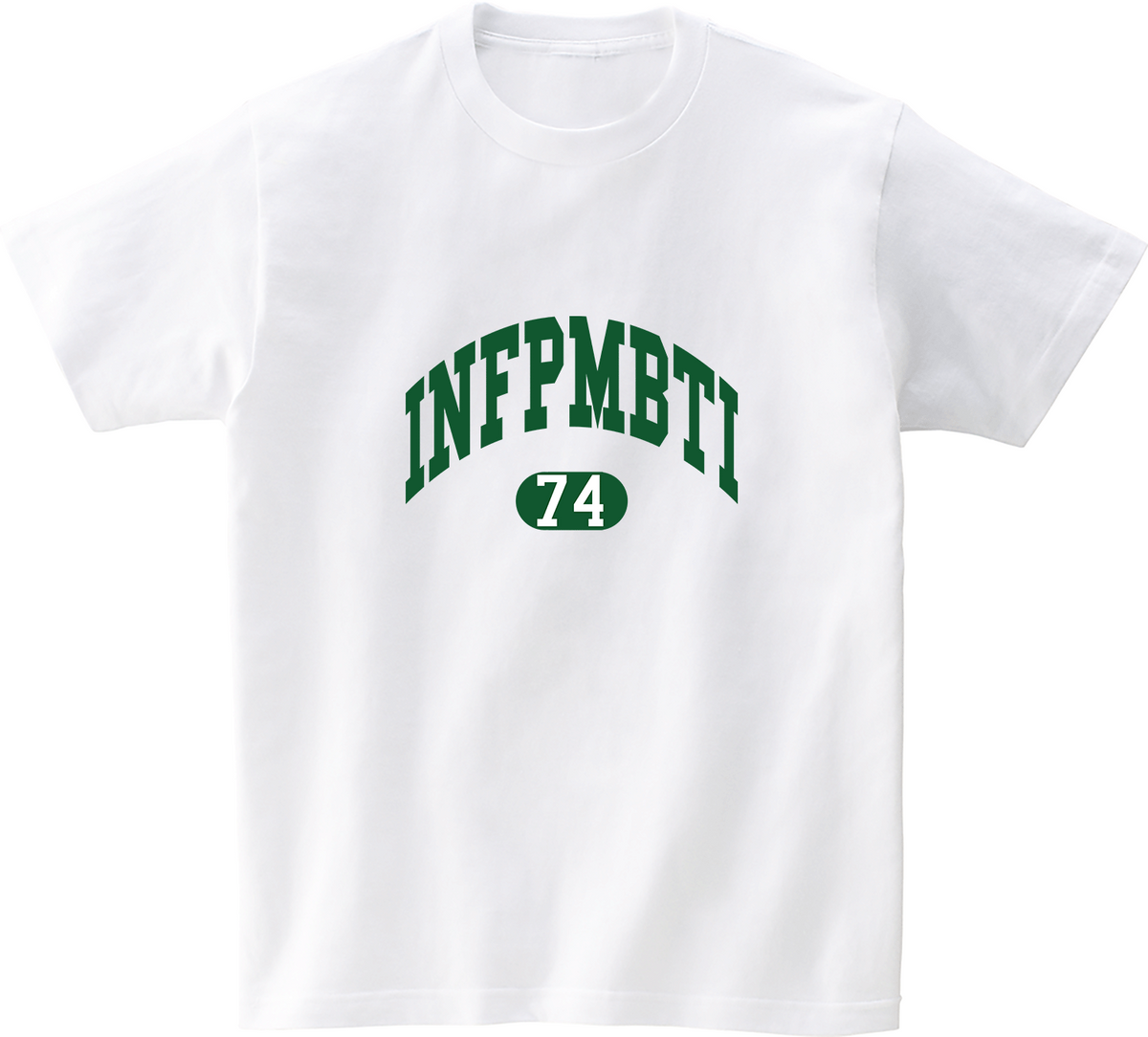 어썸어스(AWESOMEUS) MBTI GREEN ROUND INFP 반팔 티셔츠 화이트