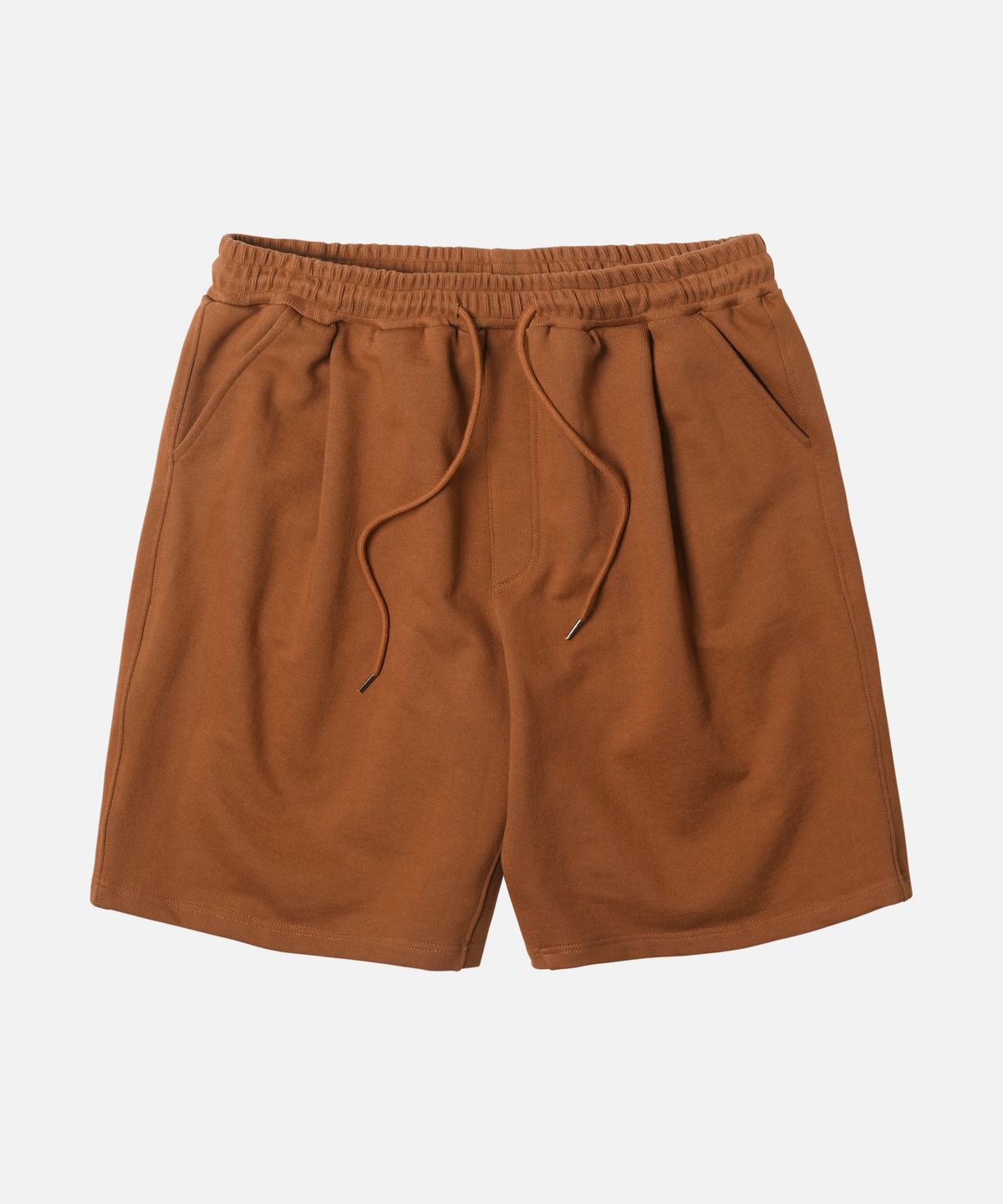 프리즘웍스(FRIZMWORKS) ONE TUCK SWEAT SHORTS _ BRICK