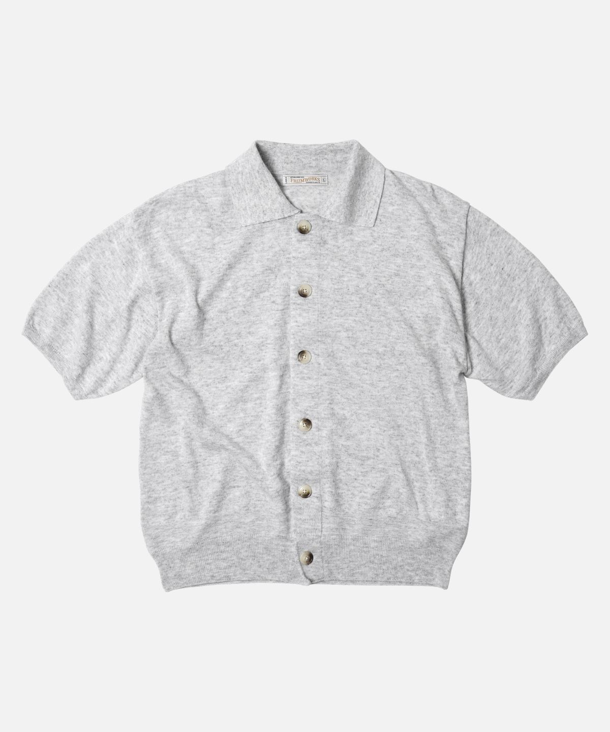 프리즘웍스(FRIZMWORKS) AIRLY HALF KNIT CARDIGAN _ CLOUD