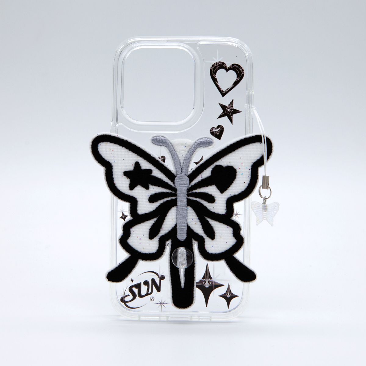 세컨드유니크네임(SECOND UNIQUE NAME) SUN CASE CLEAR PATCH BUTTERFLY BLACK