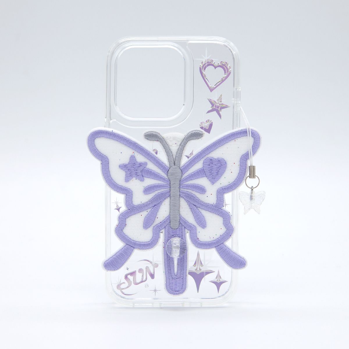 세컨드유니크네임(SECOND UNIQUE NAME) SUN CASE CLEAR  PATCH BUTTERFLY PURPLE