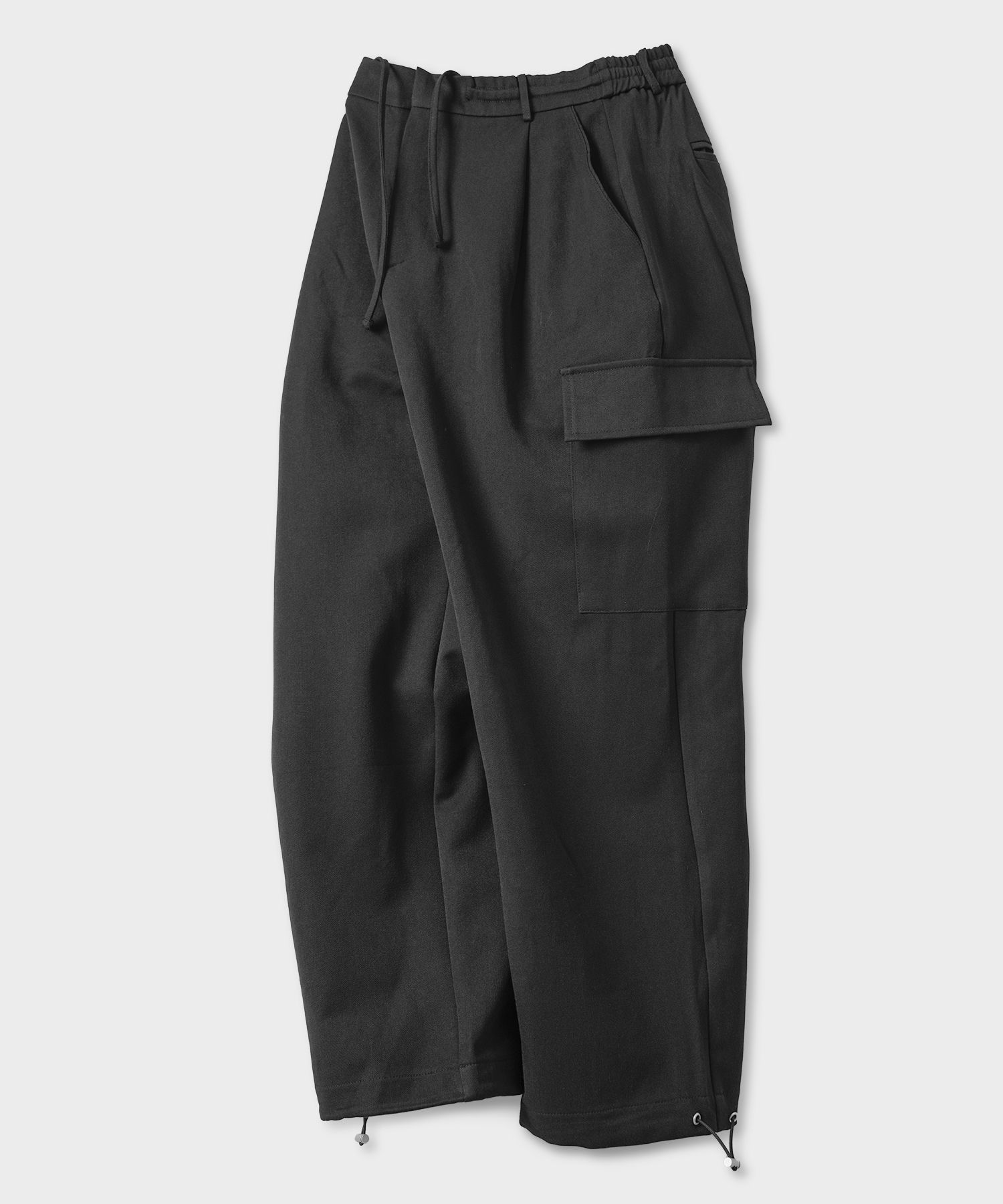 パンツ IONSEOUL Curve piping cargo banding pants BJ252 MUSINSA | BLACK MOMENT Wide pintuck two-way cargo slacks