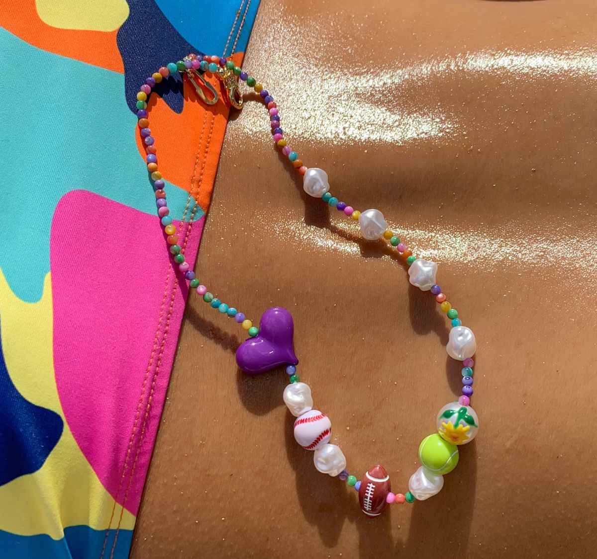 트레쥬(TREAJU) SPOTISM COLOR HEART NECKLACE