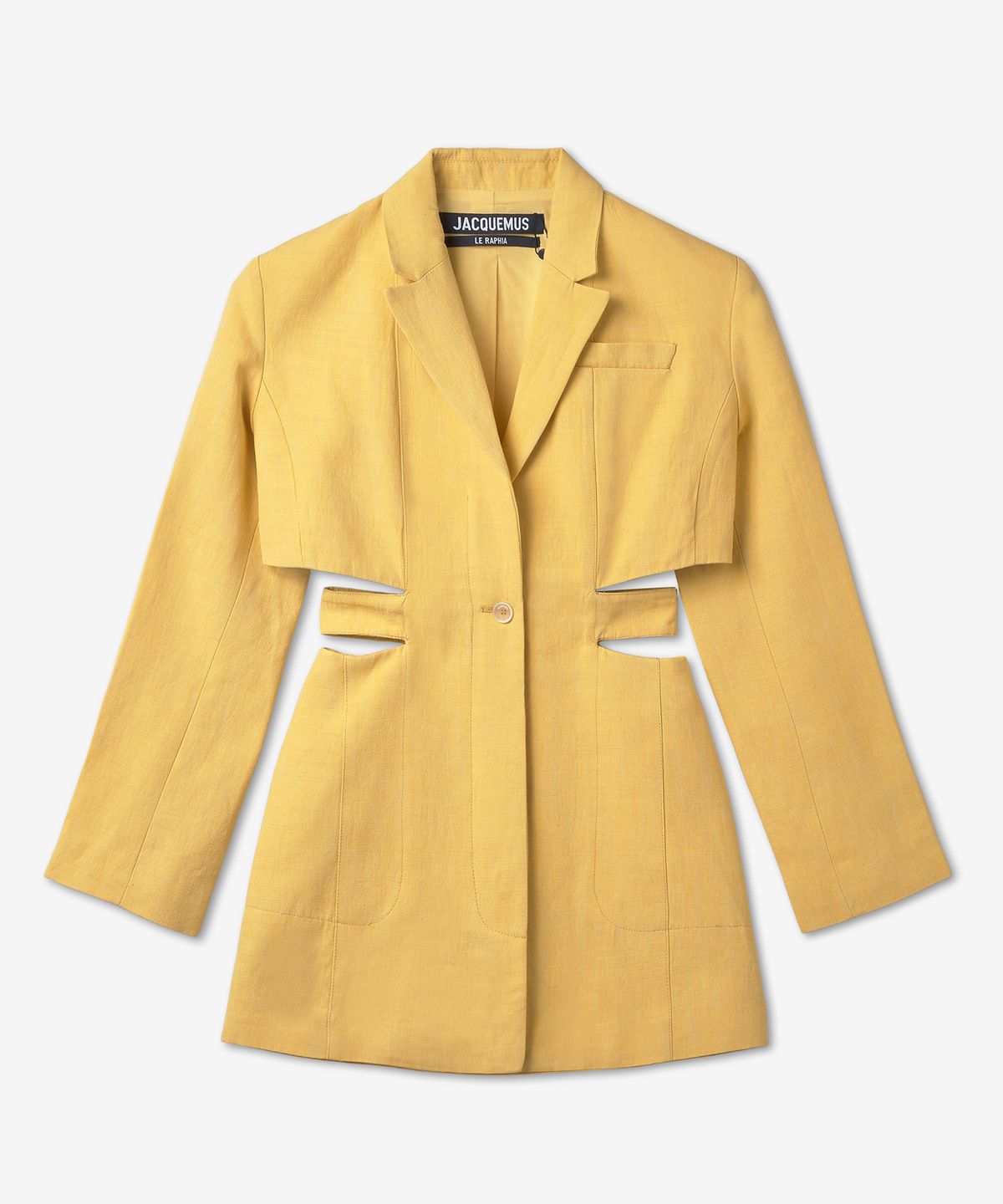 자크뮈스(JACQUEMUS) 라 로브 바리 원피스 - 옐로우 / 221DR0161069250