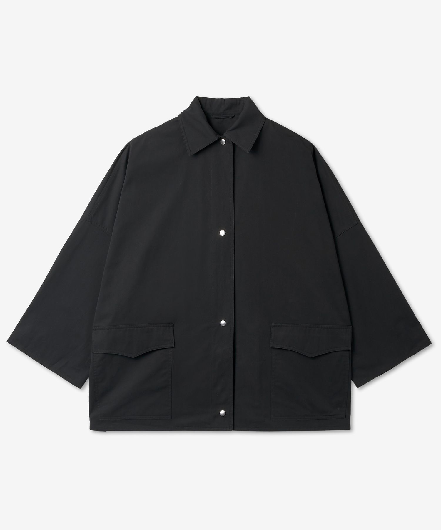 MUSINSA | TOTEME Oversized Shirt Jacket - Black / 2321035256200