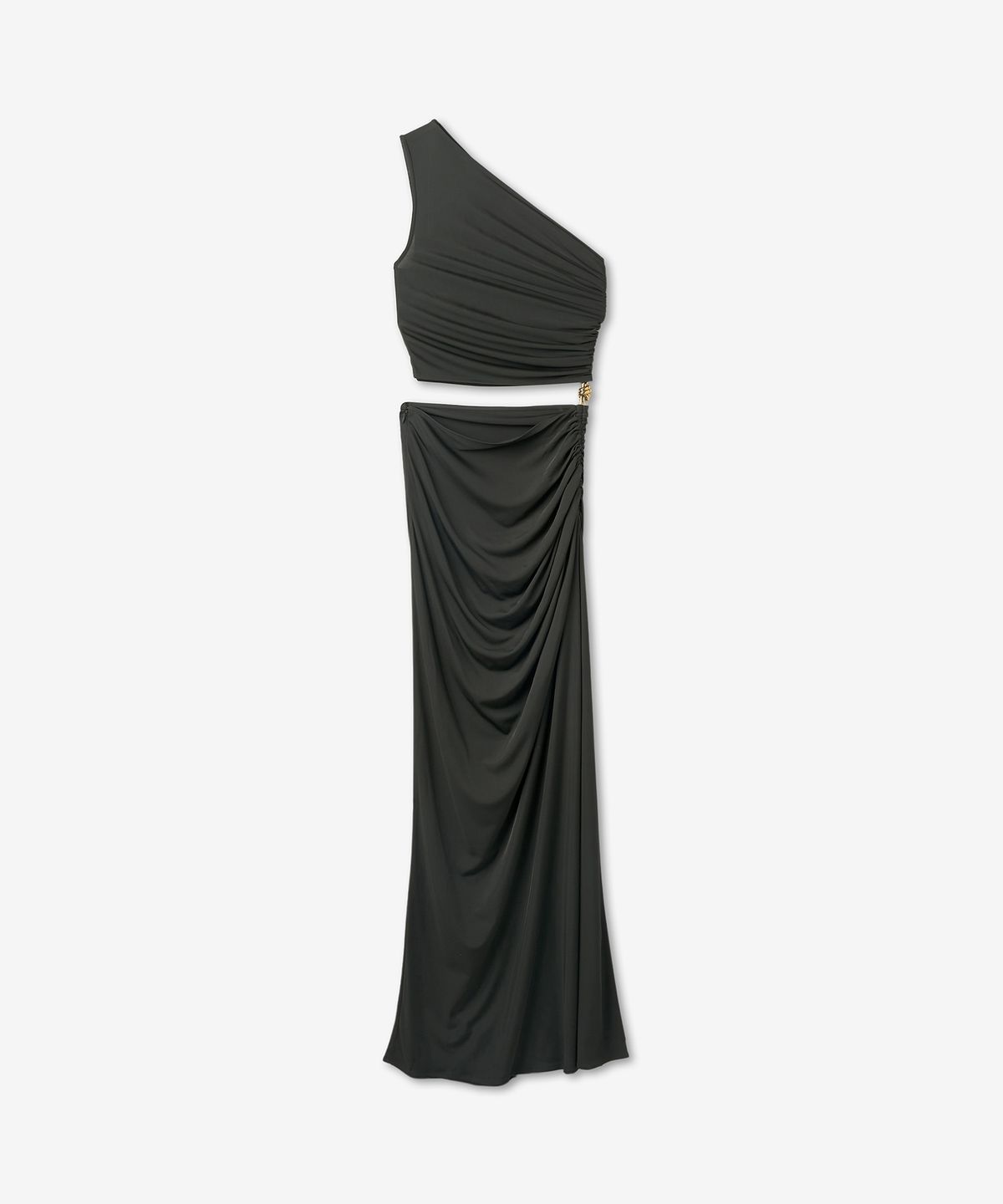 보테가베네타(BOTTEGA VENETA) 메탈 원숄더 원피스 - 블랙 / 725668VKUQ03350