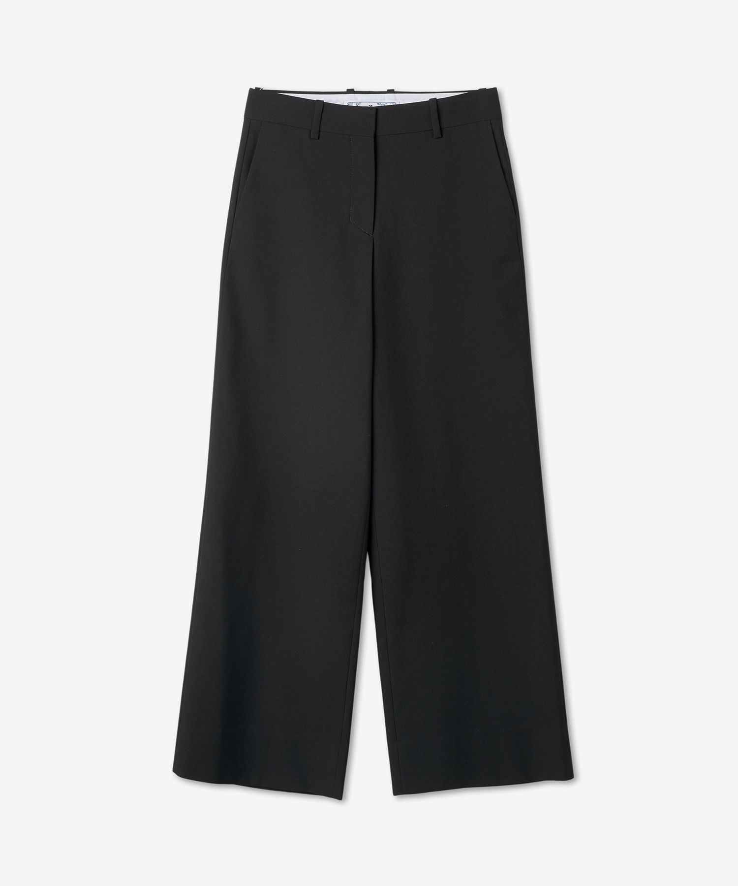 ★Off-White★ High Waist Wide Leg Pants Black OWCA174S23FAB0 MUSINSA | Off White High Waist Wide Leg Pants - Black