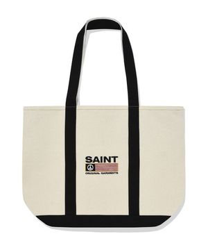 SP 피스 로고 토트 백-아이보리