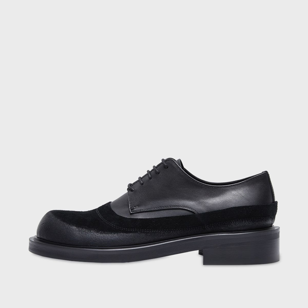 네거티브쓰리(NEGATIVETHREE) Derby Shoes   SUEDE BLACK