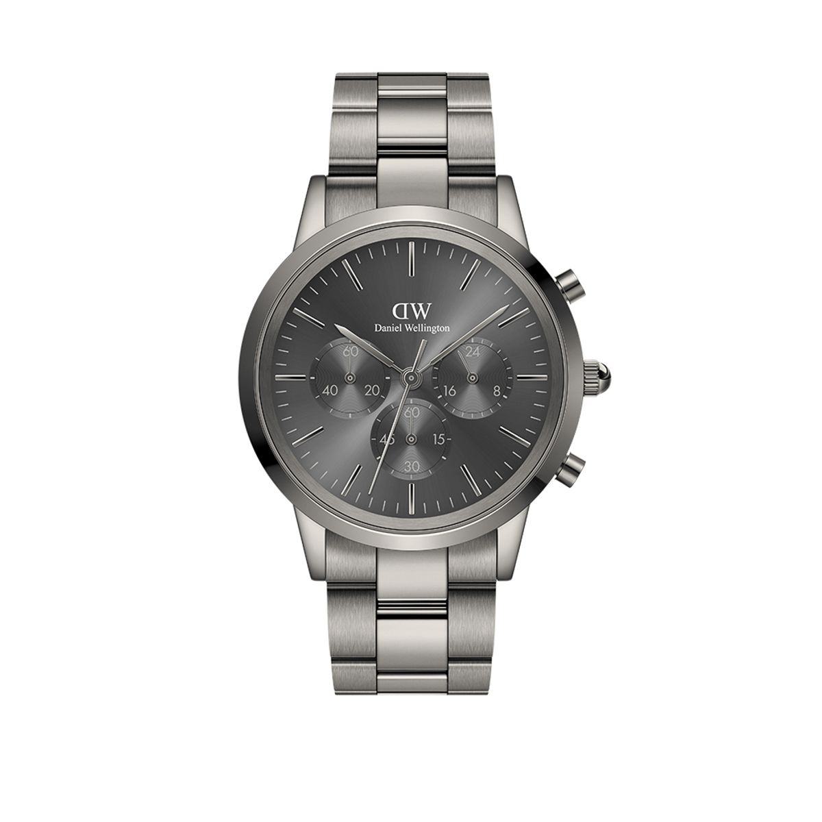 다니엘 웰링턴(DANIEL WELLINGTON) ICONIC CHRONOGRAPH LINK GRAPHITE 그레이 남자시계