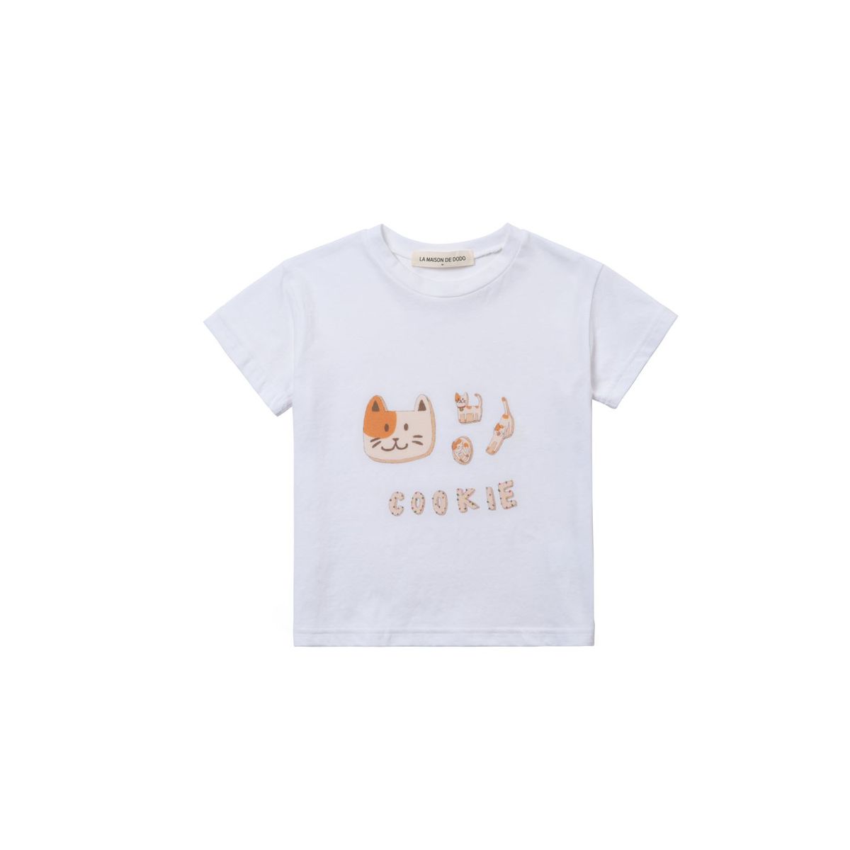 라메종드도도(LA MAISON DE DODO) Basic Dodo Short Sleeve T-Shirt with Cat Cookies_반팔티