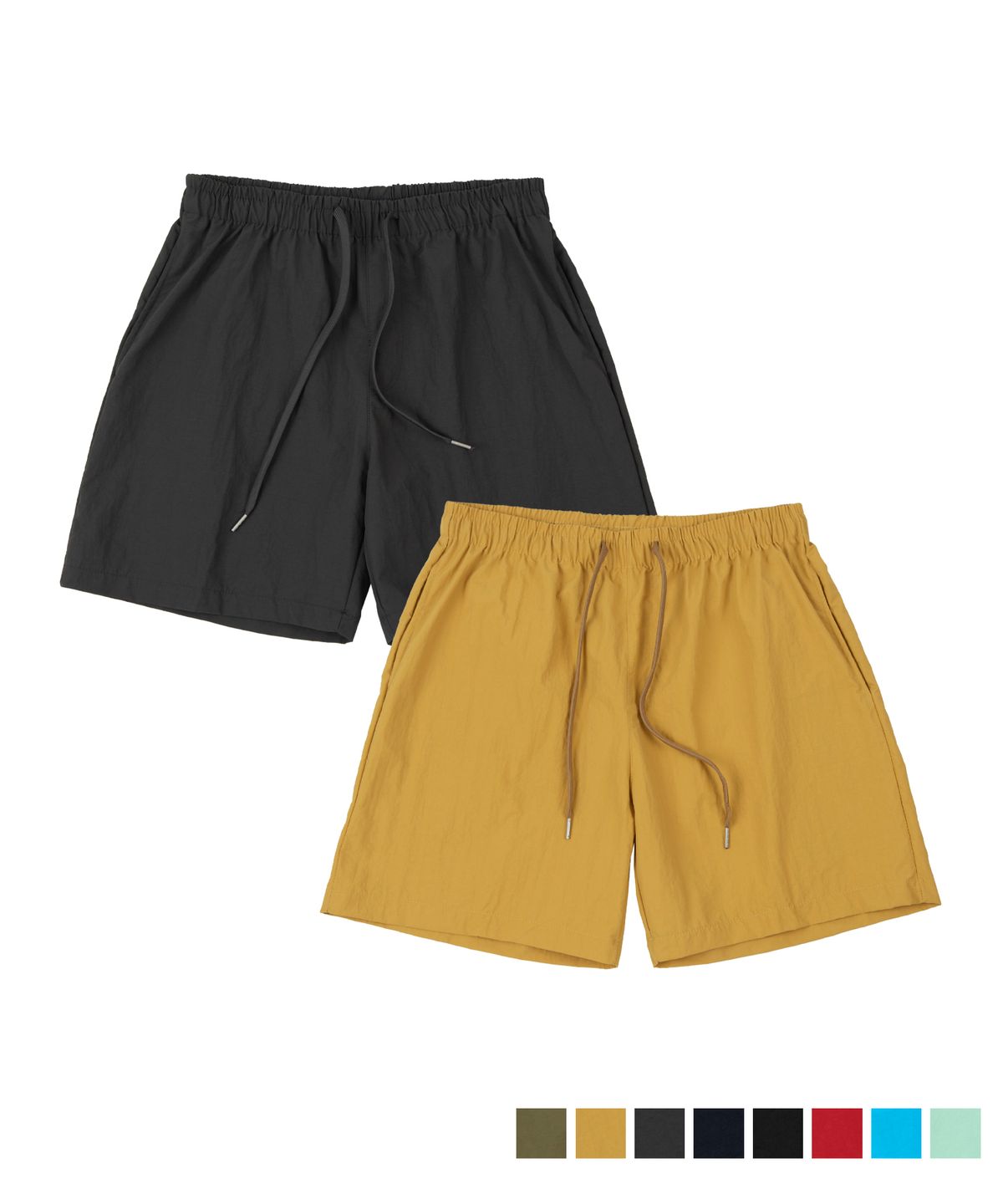 웬즈데이오아시스(WEDNESDAY OASIS) [2PACK] UNISEX 에브리데이 나일론 밴딩 반바지(8col)