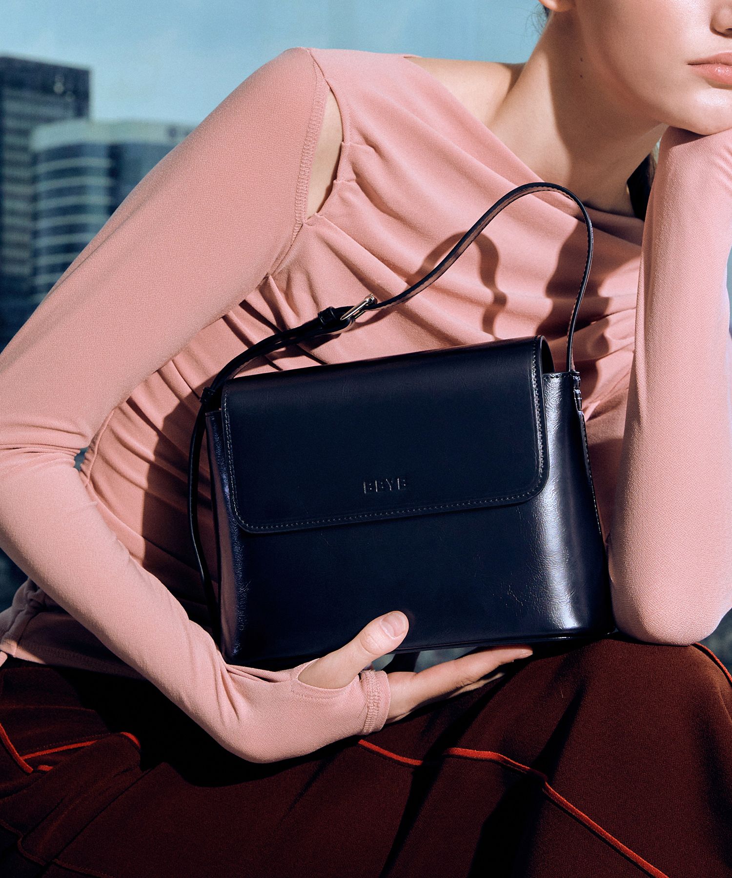 【BBYB】23SS★ Ciel Shoulder Bag MUSINSA | BBYB Ciel Tote Shoulder Bag (Crinkled Black)