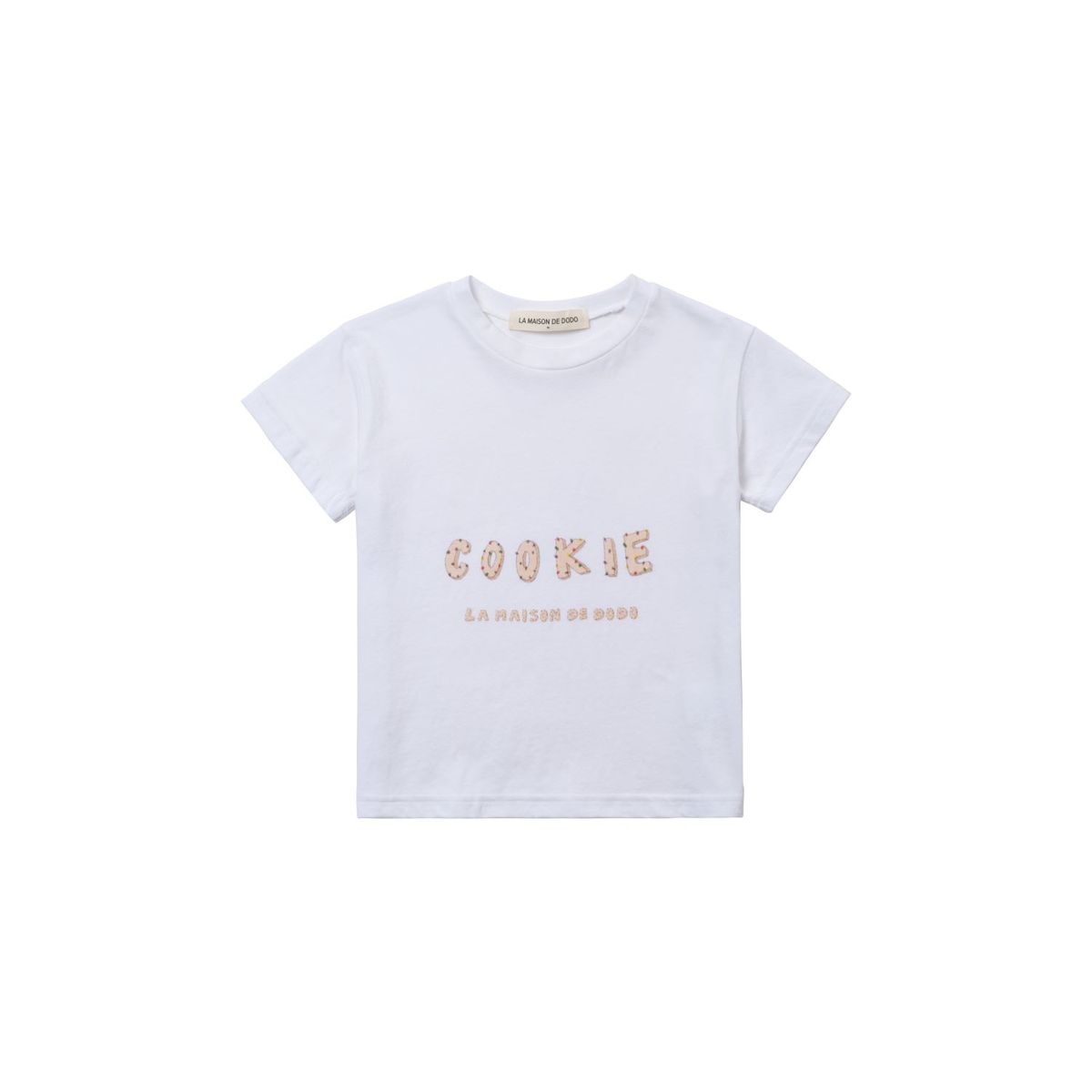 라메종드도도(LA MAISON DE DODO) Basic Dodo Short Sleeve T-Shirt with Cookie Lettering_반팔티