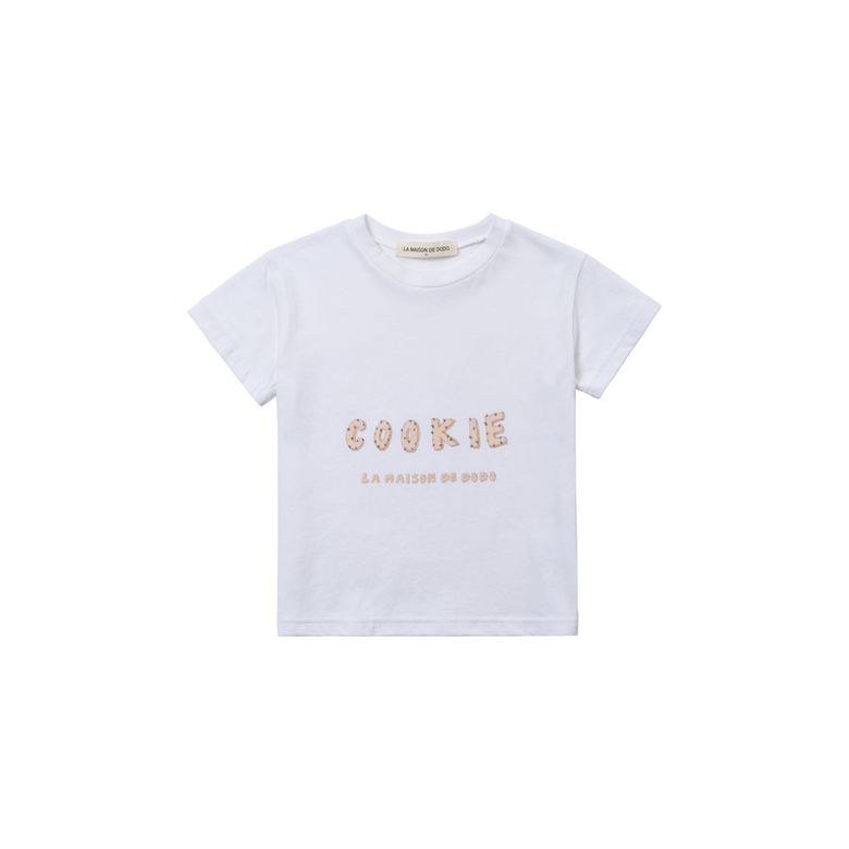 Basic Dodo Short Sleeve T-Shirt with Cookie Lettering_반팔티