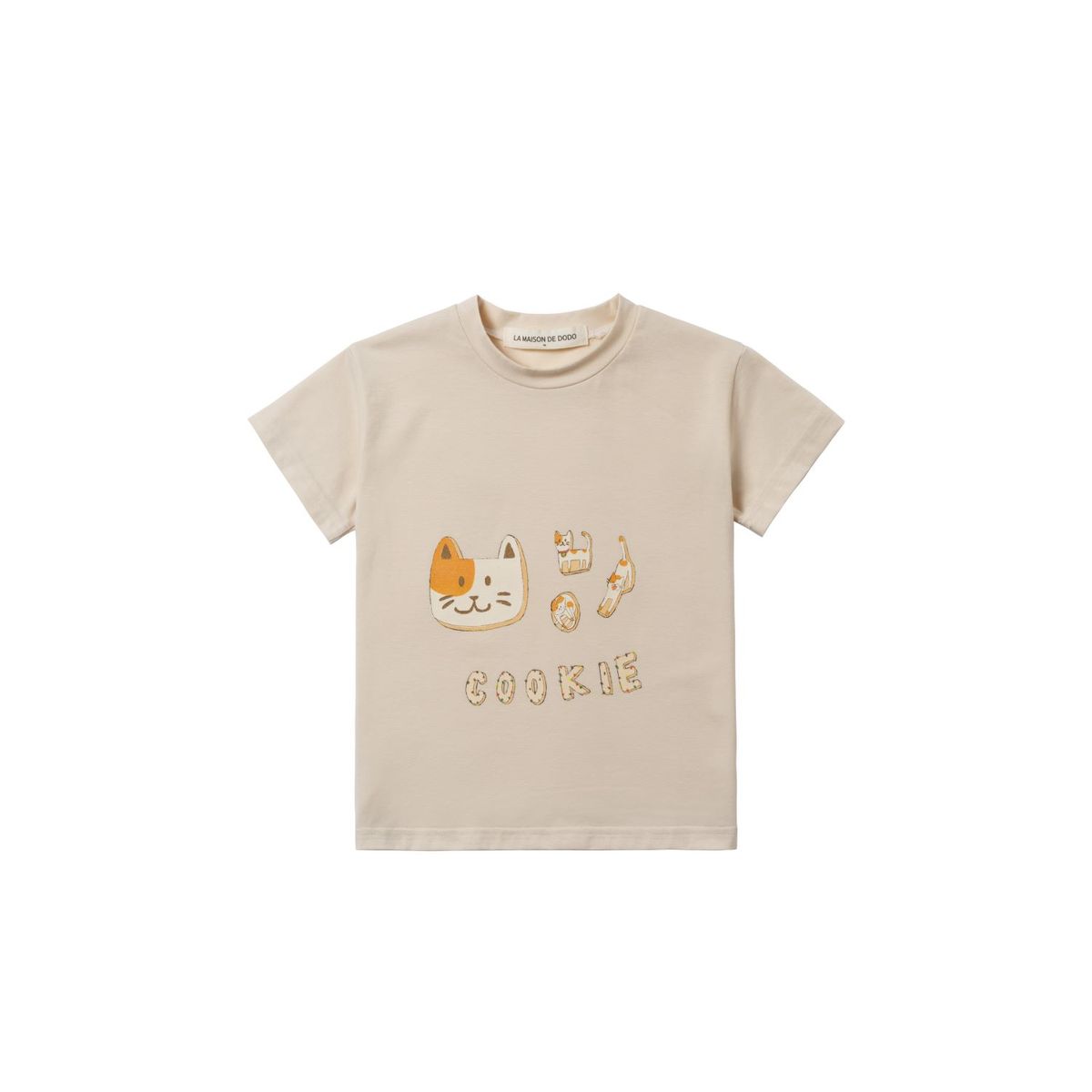 라메종드도도(LA MAISON DE DODO) Basic Dodo Short Sleeve T-Shirt with Cat Cookies_반팔티