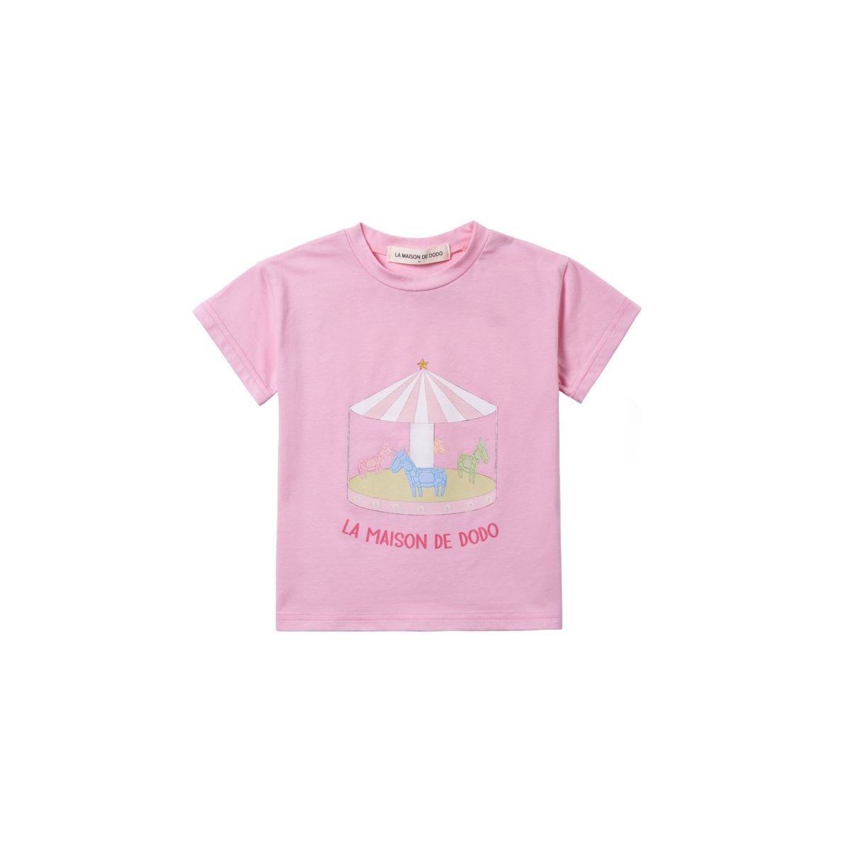 라메종드도도(LA MAISON DE DODO) Basic Dodo Short Sleeve T-Shirt with Candy Merry-Go-Round_반팔티