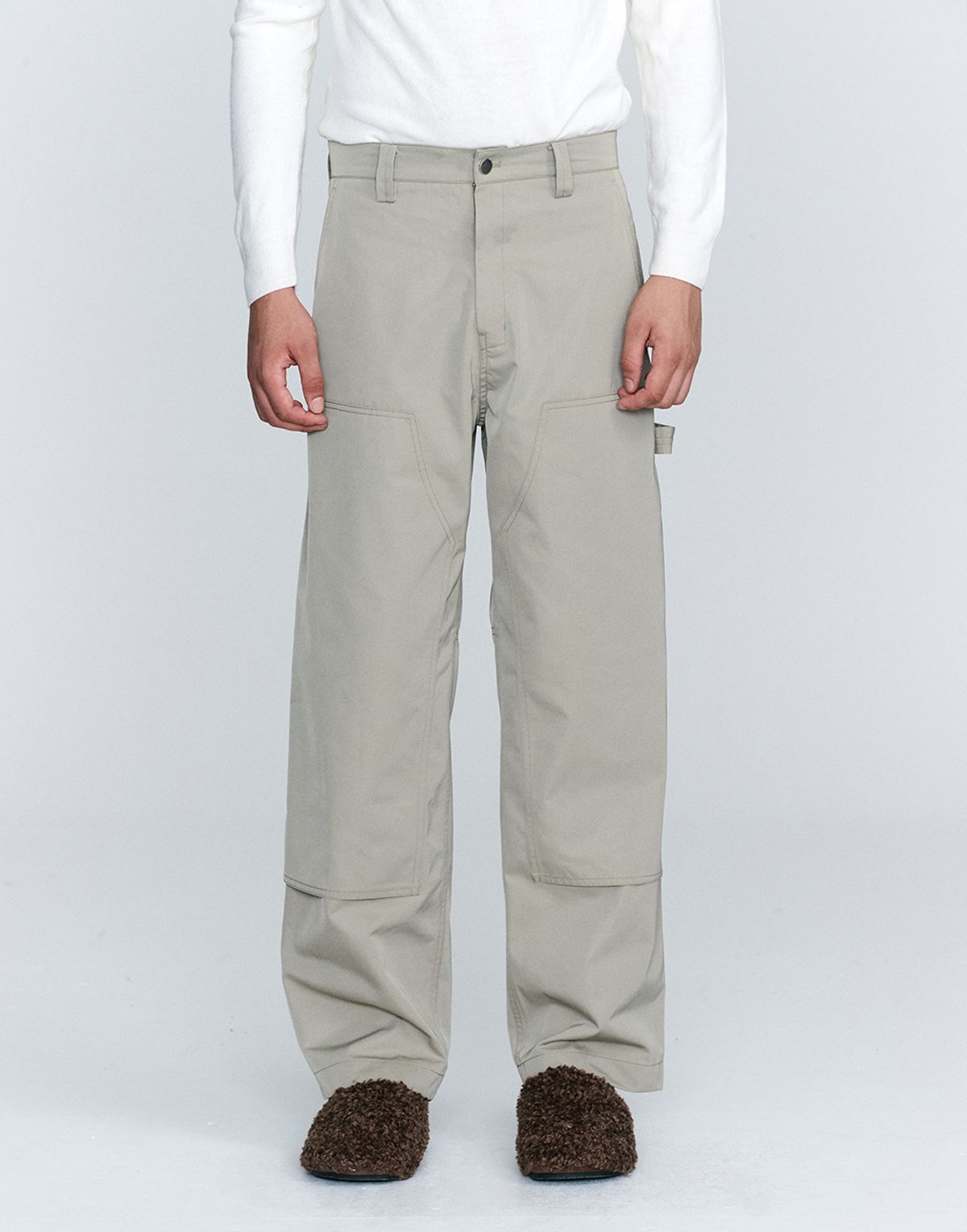 호이테(HEUTE) HET SHINE WORK PANTS LIGHT KHAKI