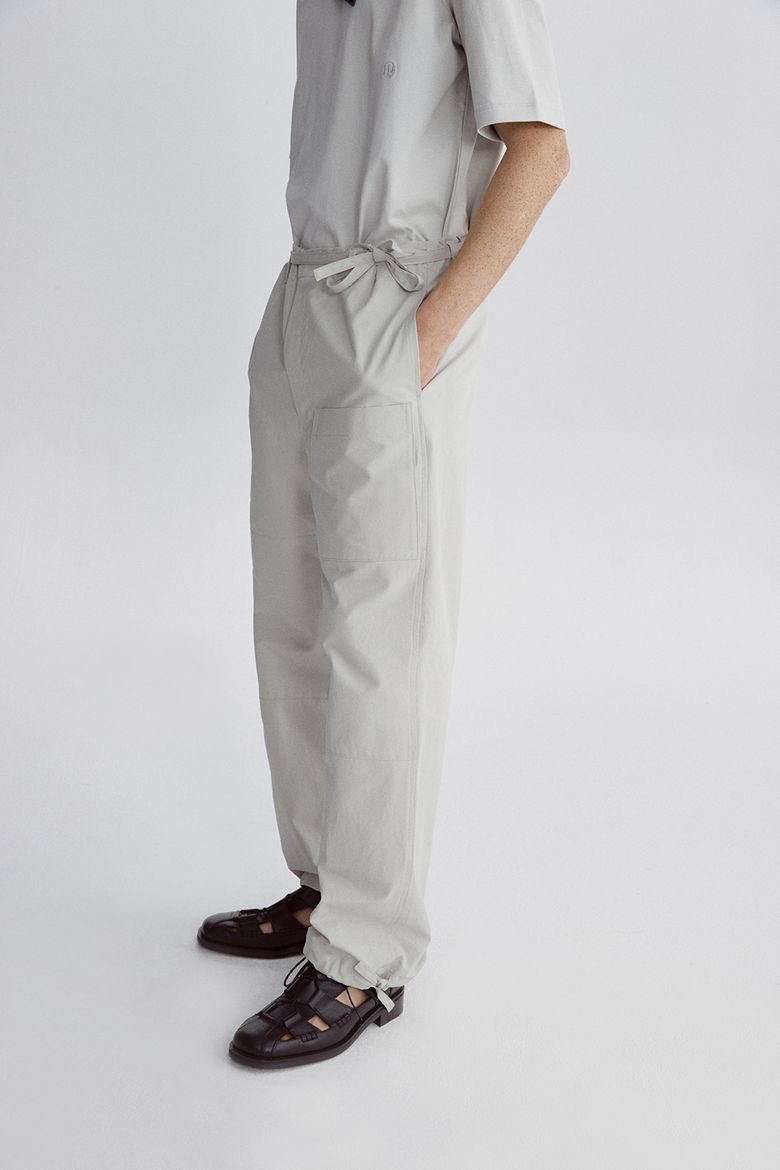 COTTON DRAWSTRING PANTS GREY