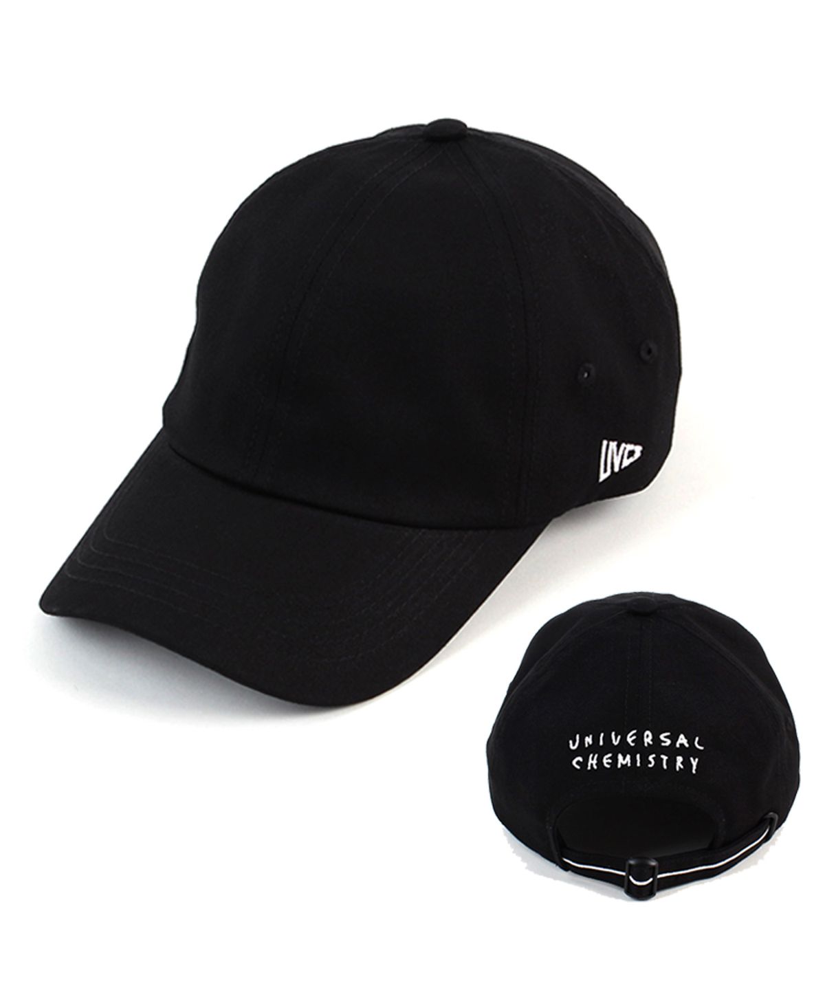 유니버셜 케미스트리(UNIVERSAL CHEMISTRY) Back Logo Cotton Black Ballcap 코튼볼캡