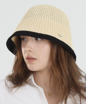 Modern bucket (모던 버킷햇) beige-black