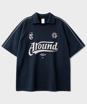 어라운드 카라 반팔 네이비 HHST3502