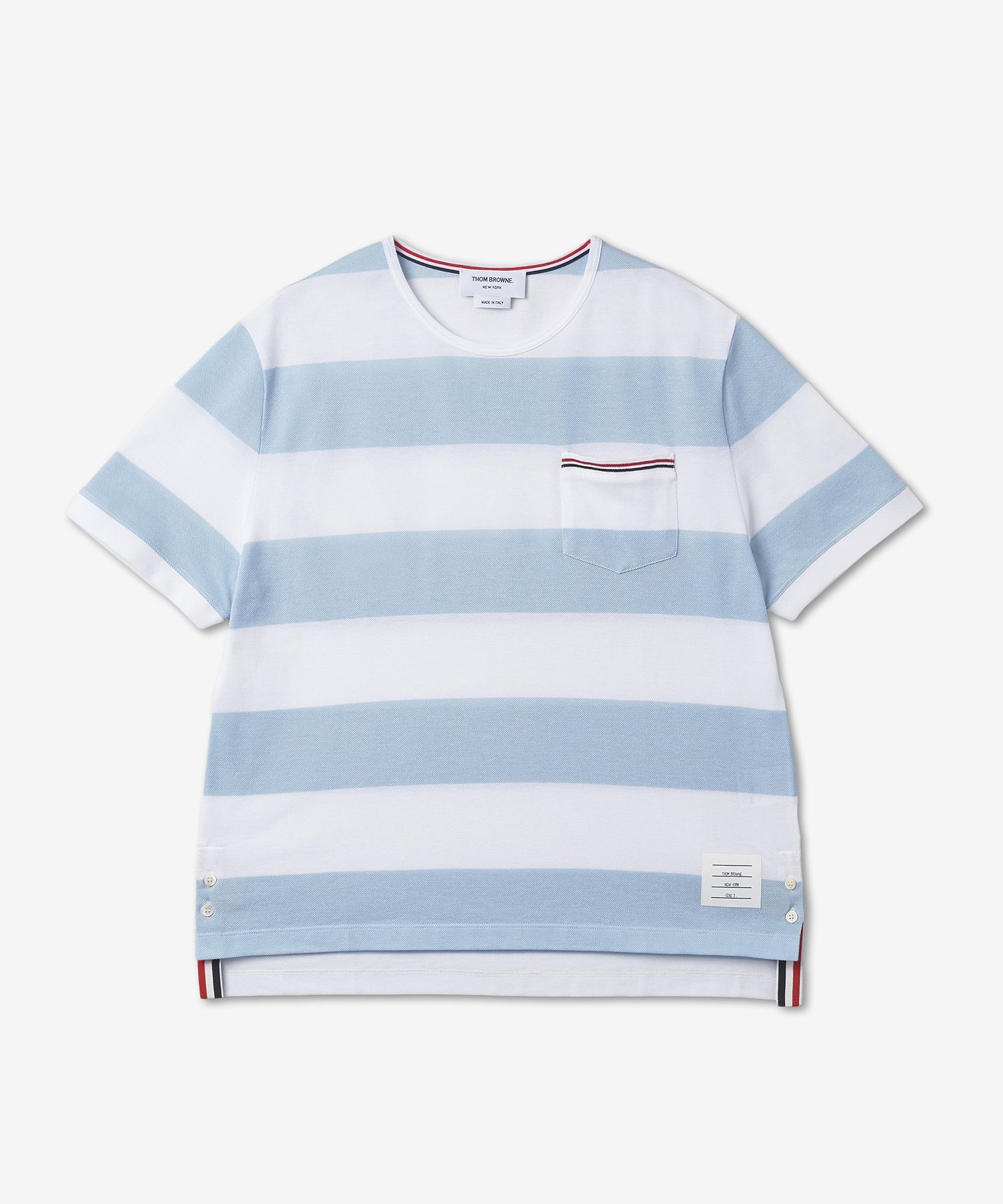 MUSINSA | THOM BROWNE RWB Rugby Short Sleeve T-shirt - White