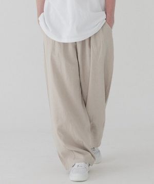 컴포터블 린넨 벌룬 팬츠 (베이지)